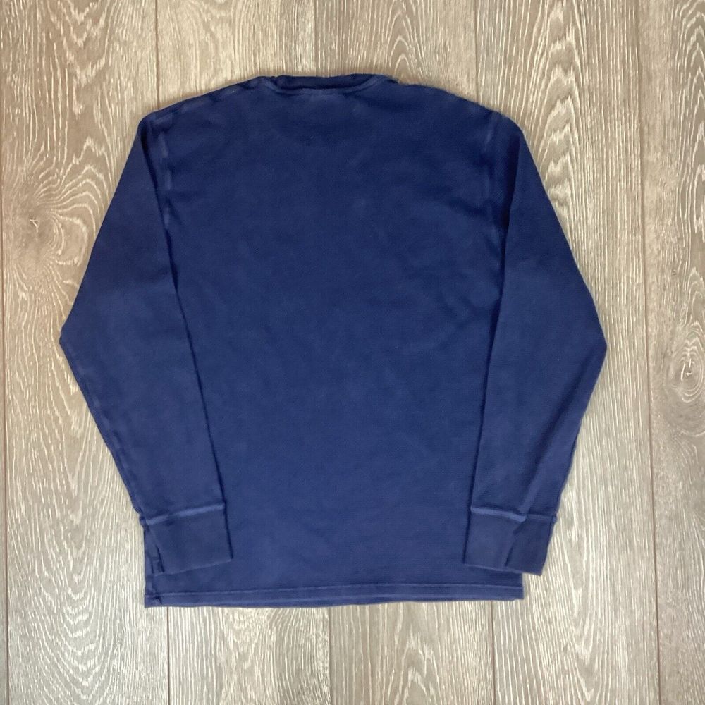 Polo Ralph Lauren Sleepwear Shirt Blue Waffle Pony‎ Men's thermal  L Navy - Picture 4 of 5